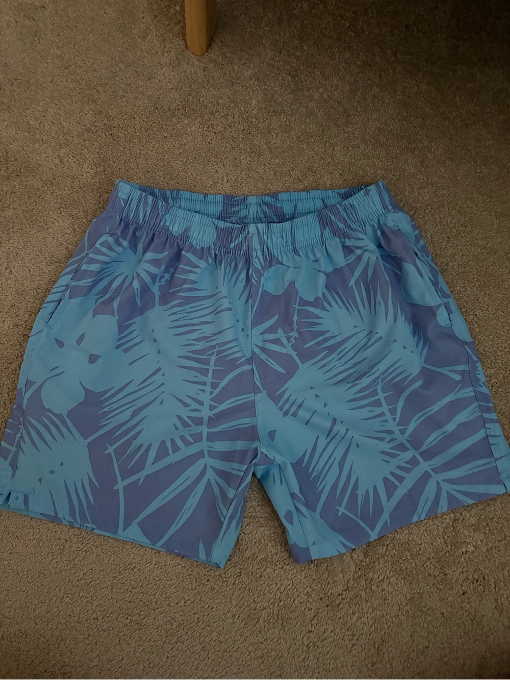 Men's Tropical Print Swim Shorts - Blue